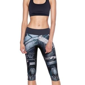 Blackmilk Mecha Activewear Crop Leggings